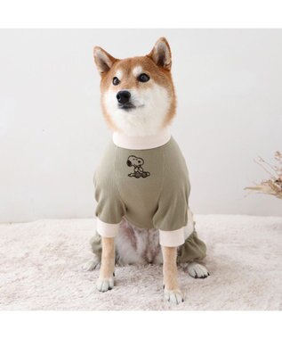 PET PARADISE スヌーピー  プレミアムペティヒート ねむ ロンパース 中型犬 -
