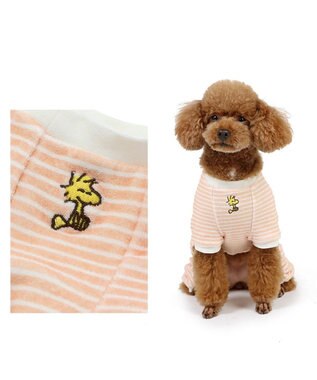 PET PARADISE スヌーピー サーモキープ  ロンパース 《フェイス柄》 小型犬 オレンジ