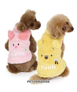 PET PARADISE ディズニー くまのプーさん お顔ハーフジップベスト 小型犬 くまのプーさん