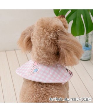 PET PARADISE ディズニー ミニーマウス クール バンダナ 《風船柄》 小型犬 ホワイト×ピンク