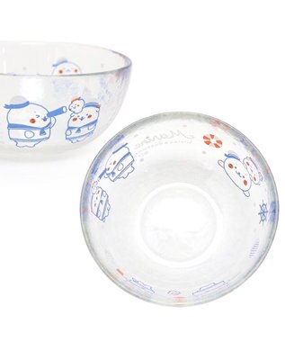 Mother garden しろたん ガラスボウル 《マリン柄》径12cm -