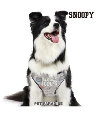 PET PARADISE スヌーピー 2way ハーネス  《ビーグルスカウト柄》 ＳＭ 中型犬 グレー
