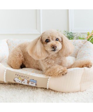 PET PARADISE スヌーピー カドラー Ｍ 《のほほん柄》　 ライトベージュ