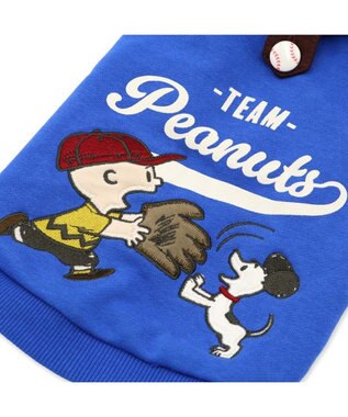 PET PARADISE スヌーピー 野球パーカー 《 ビンテージ 柄》 ブルー 小型犬 ブルー