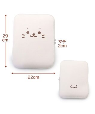 Mother garden しろたん タブレットケース 顔ぼん 白～オフホワイト
