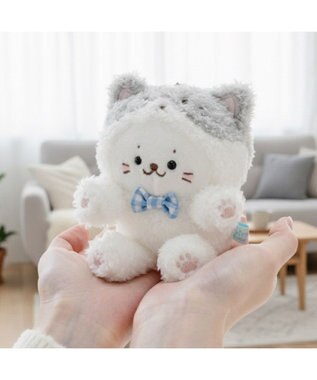 Mother garden しろたん 猫キーホルダー 《ハチワレ》 単品 ハチワレ