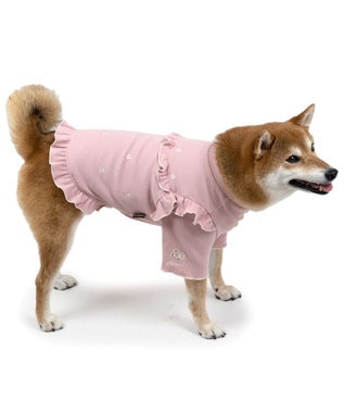 PET PARADISE ペットパラダイス  プレミアムペティヒー ト 花フリルTシャツ  中型犬 ピンク
