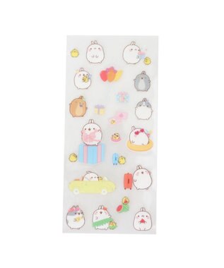 Mother garden マザーガーデン MOLANG モラン いっぱいシール 3枚セット ≪おでかけ スイーツ ホリディー≫ -