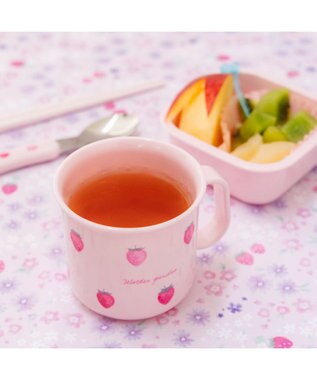 Mother garden マザーガーデン 野いちご プラ耐熱コップ 《レトロストロベリー柄》 レトロストロベリー柄