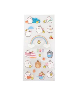 Mother garden マザーガーデン MOLANG モラン いっぱいシール 3枚セット ≪おでかけ スイーツ ホリディー≫ -