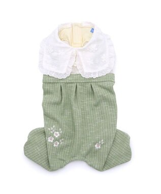 PET PARADISE ペットパラダイス ナチュラル パンツつなぎ 《小花 》 小型犬 グリーン