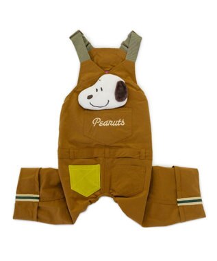 PET PARADISE スヌーピー マスコット付き オーバーオール ブラウン 小型犬 ブラウン