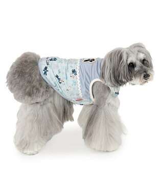 PET PARADISE リサとガスパール エコメイド タンクトップ 《海草柄》 小型犬 ライトブルー