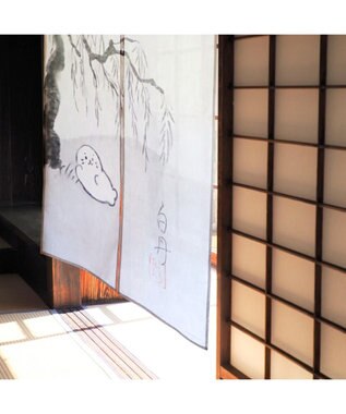 Mother garden しろたん 和柄のれん 《白丹》 約85×150cm 0