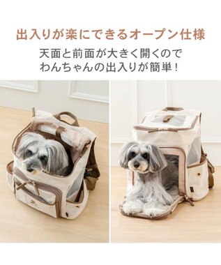 PET PARADISE ペットパラダイス くまちゃん帆布 ハグ＆リュック Ｌ 小型犬 ブラウン