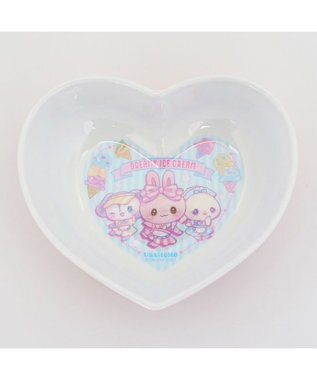 Mother garden マザーガーデン うさもも メラミン食器 ハート皿 《アイス柄》 単品 食洗機可 子供用食器 メラミン製 お皿 プレート キッズ 女の子 かわいい 食器 マルチカラー