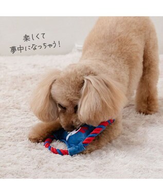 PET PARADISE リサとガスパール  ロープフリスビー トイ ネイビー×レッド