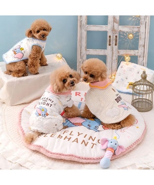 PET PARADISE ディズニー ダンボ サーモキープ Tシャツ 小型犬 ホワイト×ピンク