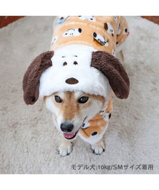 PET PARADISE スヌーピー 着る毛布 《ブラザー柄》 中型犬 大型犬 ベージュ