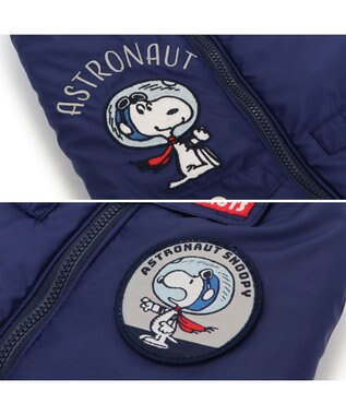 PET PARADISE スヌーピー 遠赤外線 ジャンパー 《アストロノーツ》 中型犬 大型犬 ネイビー