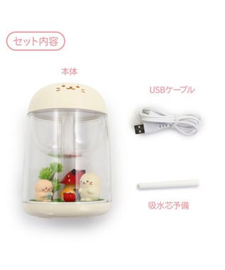 Mother garden しろたん 加湿器 卓上 USB しろたん＆らっこいぬ お友達 卓上加湿器 -