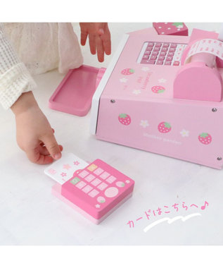 Mother garden マザーガーデン おままごと 木製 ストロベリー レジスター ピンク