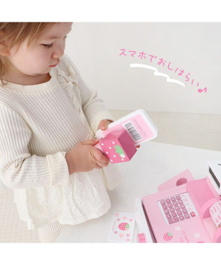 Mother garden マザーガーデン おままごと 木製 ストロベリー レジスター ピンク