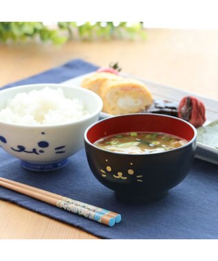 Mother garden しろたん 汁椀 顔ぼん《小》 300mL 電子レンジ対応 食洗器対応 日本製 -