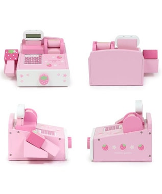 Mother garden マザーガーデン おままごと 木製 ストロベリー レジスター ピンク