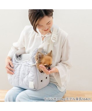 PET PARADISE ペットパラダイス キルティング ショルダーバッグ 《グレー》 Ｓ グレー