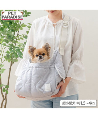 PET PARADISE ペットパラダイス キルティング ショルダーバッグ 《グレー》 Ｓ
