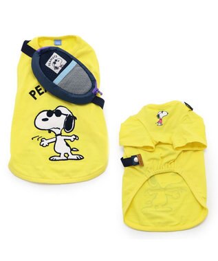 PET PARADISE スヌーピージョークール  お揃い Tシャツ 【中型犬】【大型犬】 イエロー ホワイト ピンク イエロー