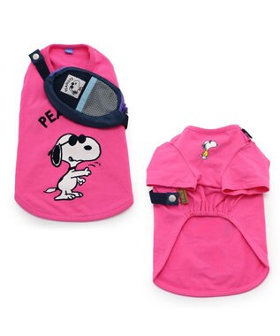 PET PARADISE スヌーピージョークール  お揃い Tシャツ 【中型犬】【大型犬】 イエロー ホワイト ピンク ピンク