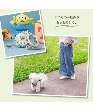 PET PARADISE ディズニー トイ・ストーリー 伸縮リード 《雲柄》 ライトブルー