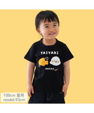 Mother garden しろたん キッズ Tシャツ《たいやきうまい！》 ブラック