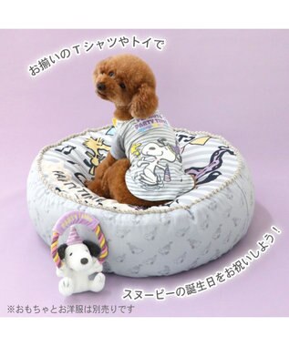 PET PARADISE ≪数量限定 スヌーピーお誕生日≫ スヌーピー 丸形クッション 《パーティー柄》 パーティー柄