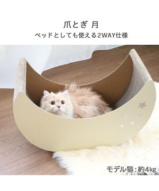 PET PARADISE 猫 爪とぎ ダンボール 単品《月 / 雲》 月
