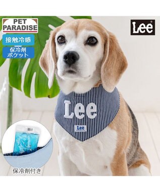 PET PARADISE Lee ヒッコリー ロゴ クールバンダナ 中型犬 大型犬