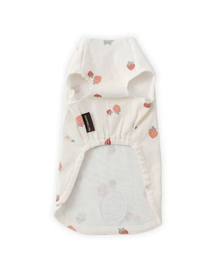 PET PARADISE ペットパラダイス はじめてのタンクトップ 《花苺柄》 中型犬 大型犬 ホワイト×レッド