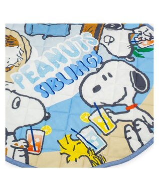 PET PARADISE スヌーピー クールマット 丸 《サマーバケーション柄》 Ｓ ブルー