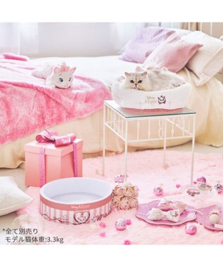 PET PARADISE ディズニー マリー 丸型 猫カドラー ホワイト