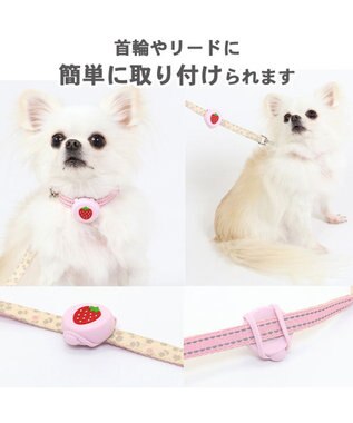 PET PARADISE 犬 散歩 夜 光る 苺柄 ＬＥＤ お散歩ライト ピンク（淡）