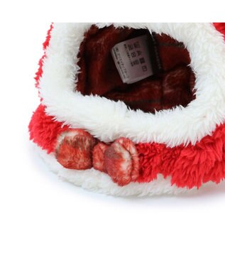 PET PARADISE ペットパラダイス クリスマス サンタ帽子 《ふわふわチェック柄 》 中型犬 サンタ