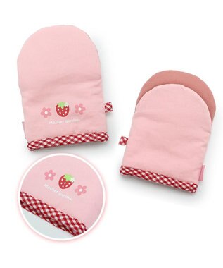 Mother garden マザーガーデン 野いちご ミトン ピンク（淡）