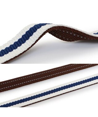 PET PARADISE ペットパラダイス ネイビー ライン入り リード ４Ｓ～３Ｓ 小型犬 ホワイト×ネイビー