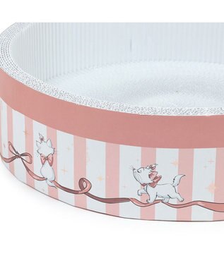 PET PARADISE  ディズニー マリー 丸型 猫爪とぎ ダンボール 《帽子箱風》 帽子箱風
