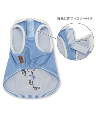 PET PARADISE スヌーピー エコメイド タンクトップ 《マリン柄》 中型犬  大型犬 ライトブルー