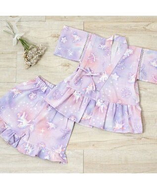 Mother garden 2025 マザーガーデン ユニコーン 甚平  《ミルキーウェイ》 95～100cm ミルキーウェイ