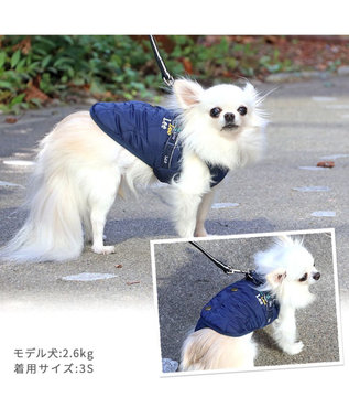 PET PARADISE Lee アウター ハーネス ベスト 小型犬 紺(ネイビー・インディゴ)