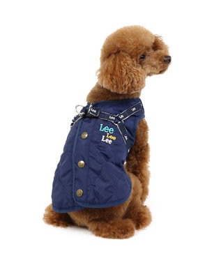 PET PARADISE Lee アウター ハーネス ベスト 小型犬 紺(ネイビー・インディゴ)